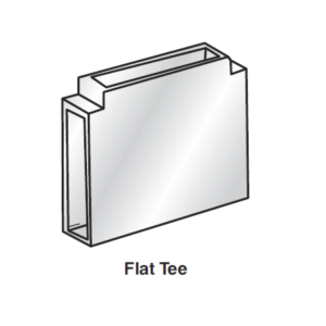 Trunking: Steel 90 Degree Vertical Flat Tee White Single (TSVFT/S/W)