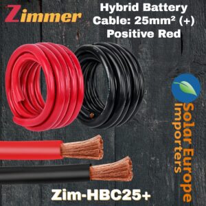 Zimmer: Hybrid Battery Cable: 25mm² (+) Positive (Red) (PER METER) (Zim-HBC25+)