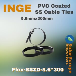 Inge: PVC Coated Stainless Steel Cable Ties (5.6mm x 300mm) (100pcs) (Flex-BSZD-5.6*300)