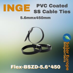 Inge: PVC Coated Stainless Steel Cable Ties (5.6mm x 450mm) (100pcs) (Flex-BSZD-5.6*450)