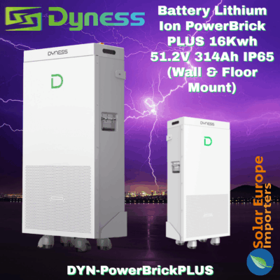 Dyness: Battery Lithium Ion PowerBrick PLUS 16Kwh 51.2V 314Ah IP65 (Wall & Floor Mount) (DYN-PowerBrickPLUS)